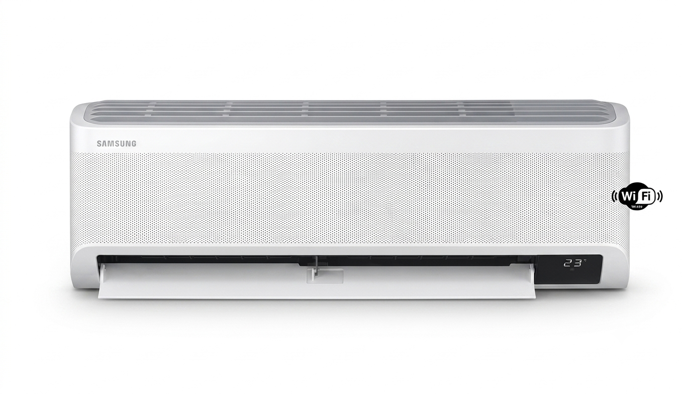 Modern Roodepoort living room being cooled by a wall-mounted air conditioner